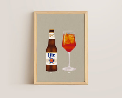 Miller Lite & Aperol Spritz Print