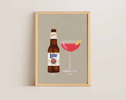 Miller Lite & Cosmopolitan Print