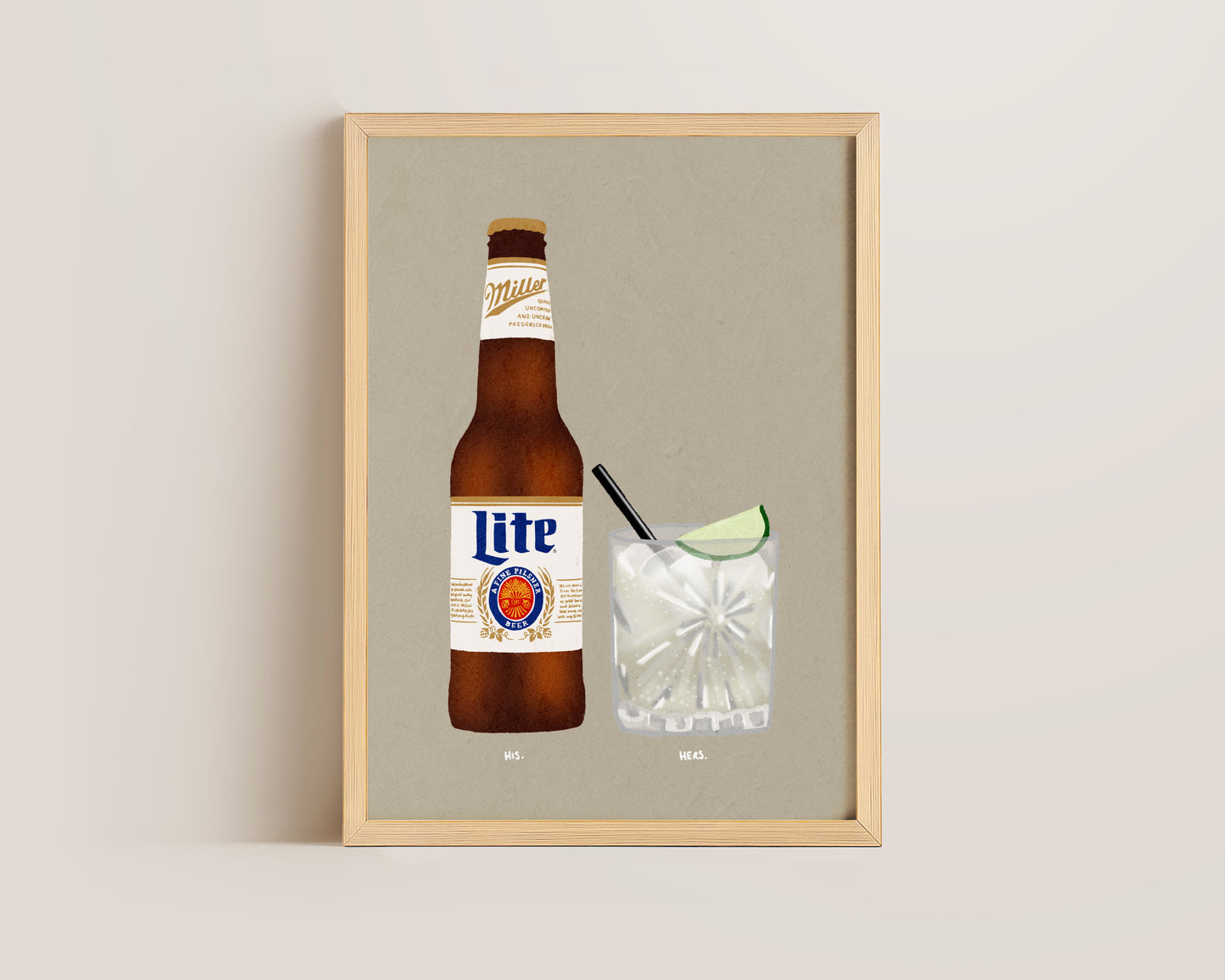 Miller Lite & Tequila Lime Soda Print