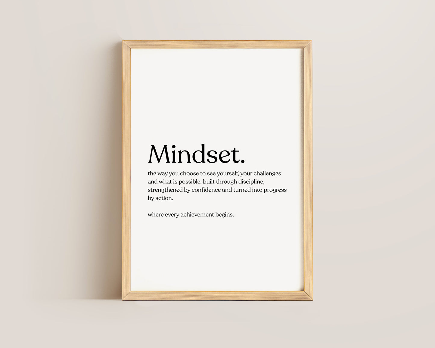 Mindset Definition Print