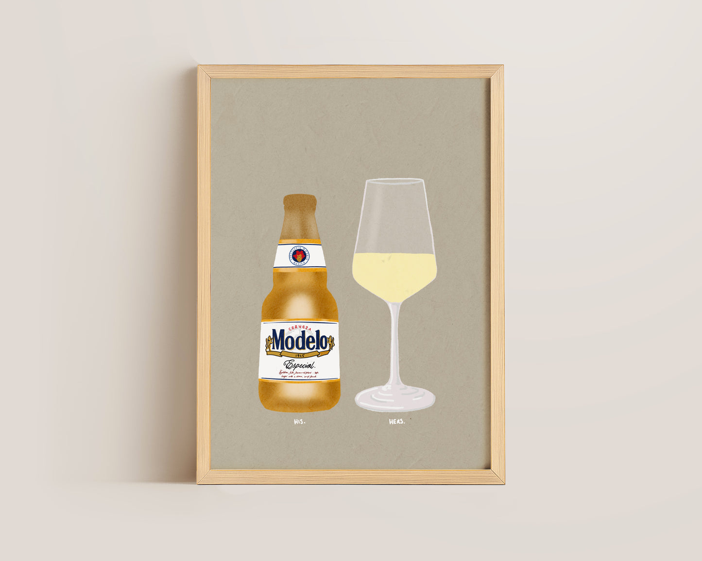 Modelo & White Wine Print