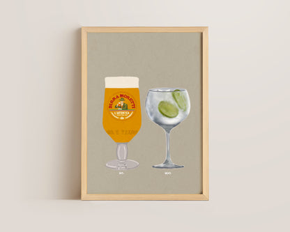 Moretti & Gin & Tonic Print