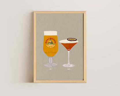 Moretti & Pornstar Martini Print