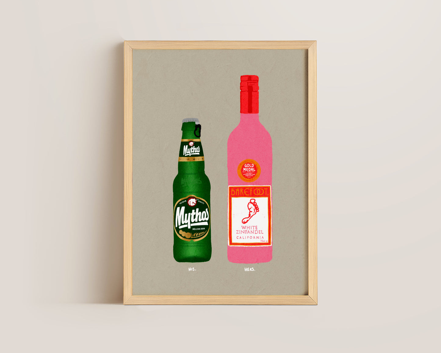 Mythos Beer & White Zinfandel Print