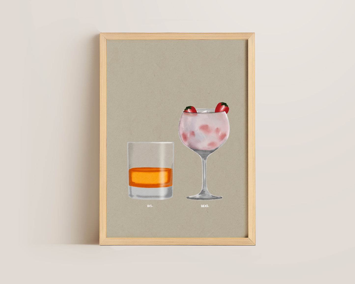 Whisky & Pink Gin Print