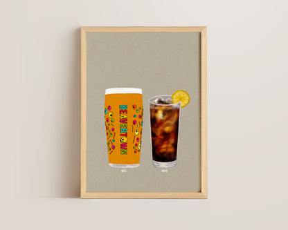 Neck Oil & Vodka Coke Print