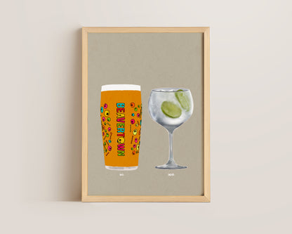 Neck Oil & Gin & Tonic Print