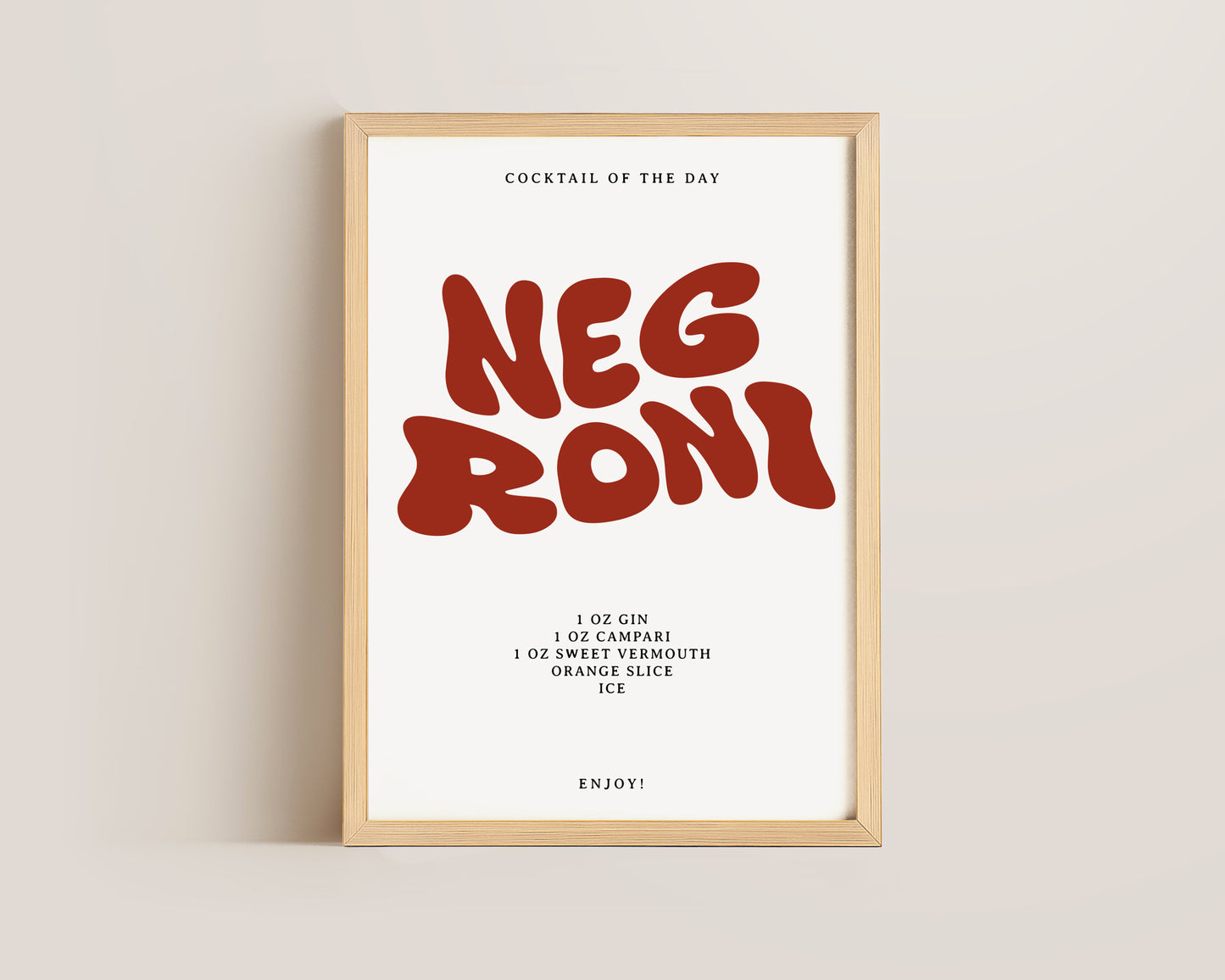 Negroni Recipe Print