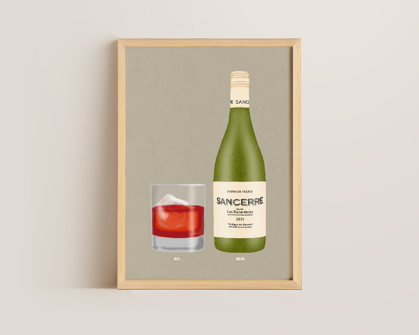 Negroni & Sancerre Print