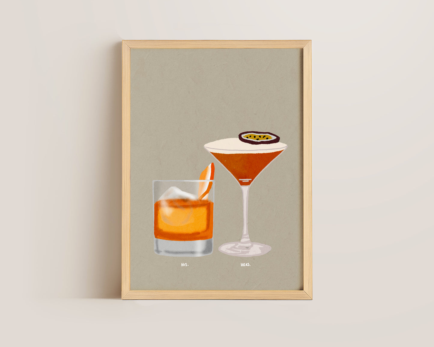 Old Fashioned & Pornstar Martini Print