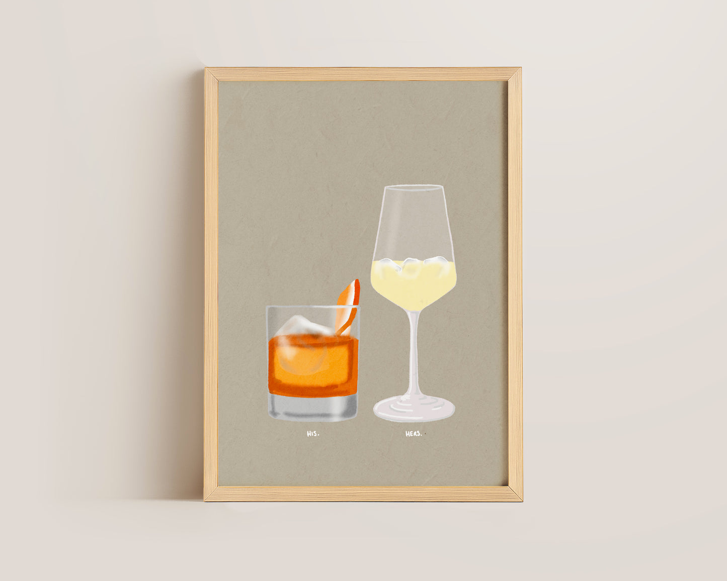 Old Fashioned & White Wine Spritzer Print