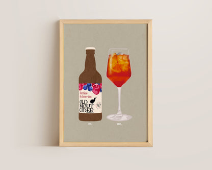Old Mout Berries & Cherries & Aperol Spritz Print