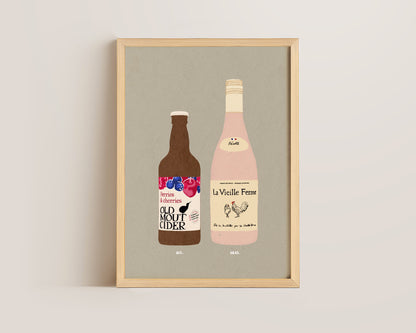 Old Mout Berries & Cherries & Chicken Wine Print