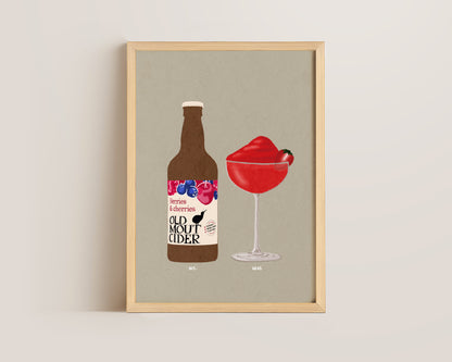 Old Mout Berries & Cherries & Frozen Strawberry Daiquiri Print