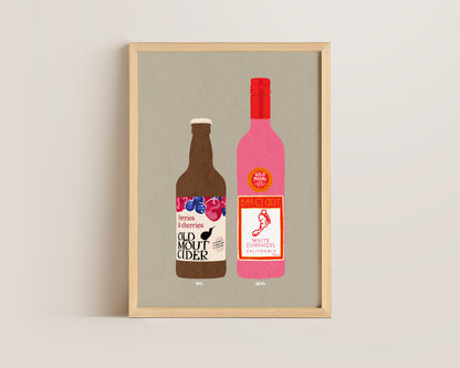 Old Mout Berries & Cherries & White Zinfandel Print