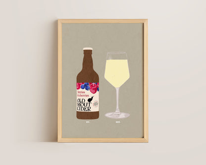 Old Mout Berries & Cherries & White Wine Print