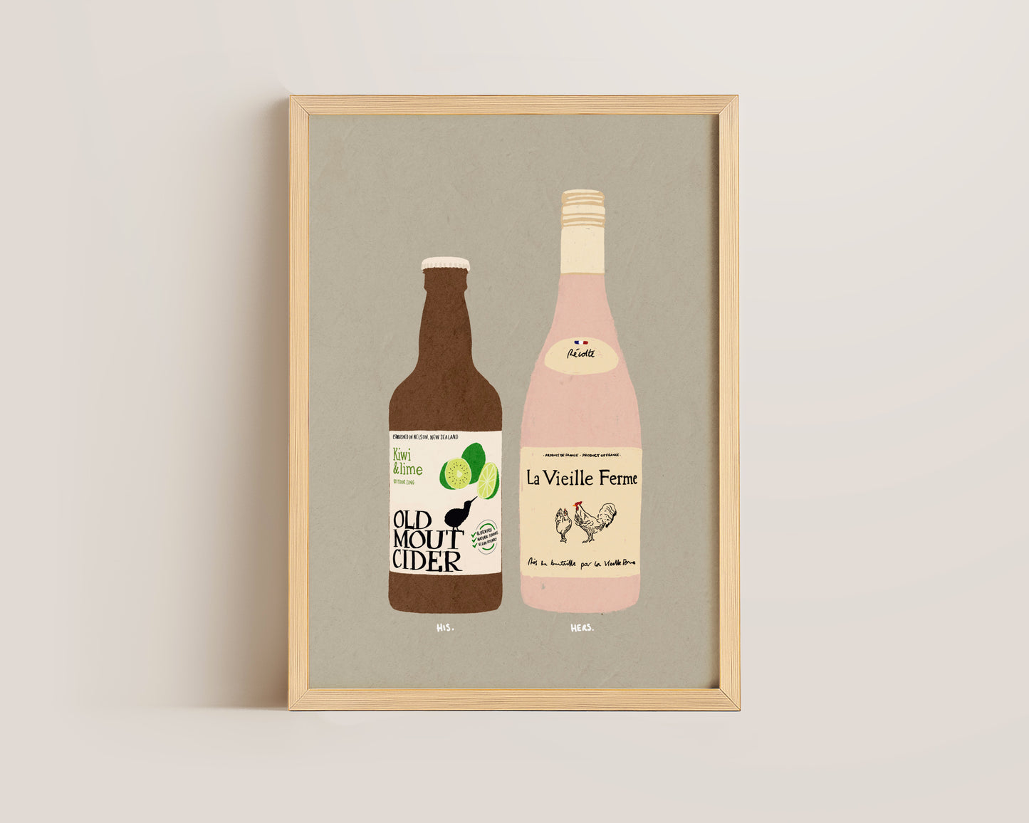Old Mout Kiwi & Lime & Chicken Wine Print