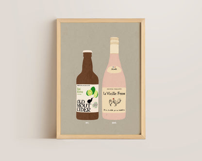 Old Mout Kiwi & Lime & Chicken Wine Print