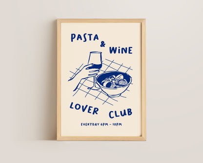 Pasta & Wine Lover Club Print