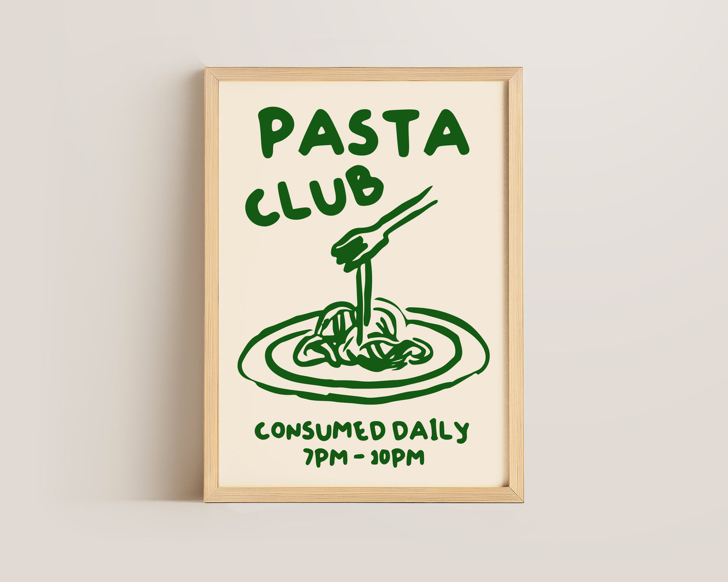 Pasta Club Print In Green