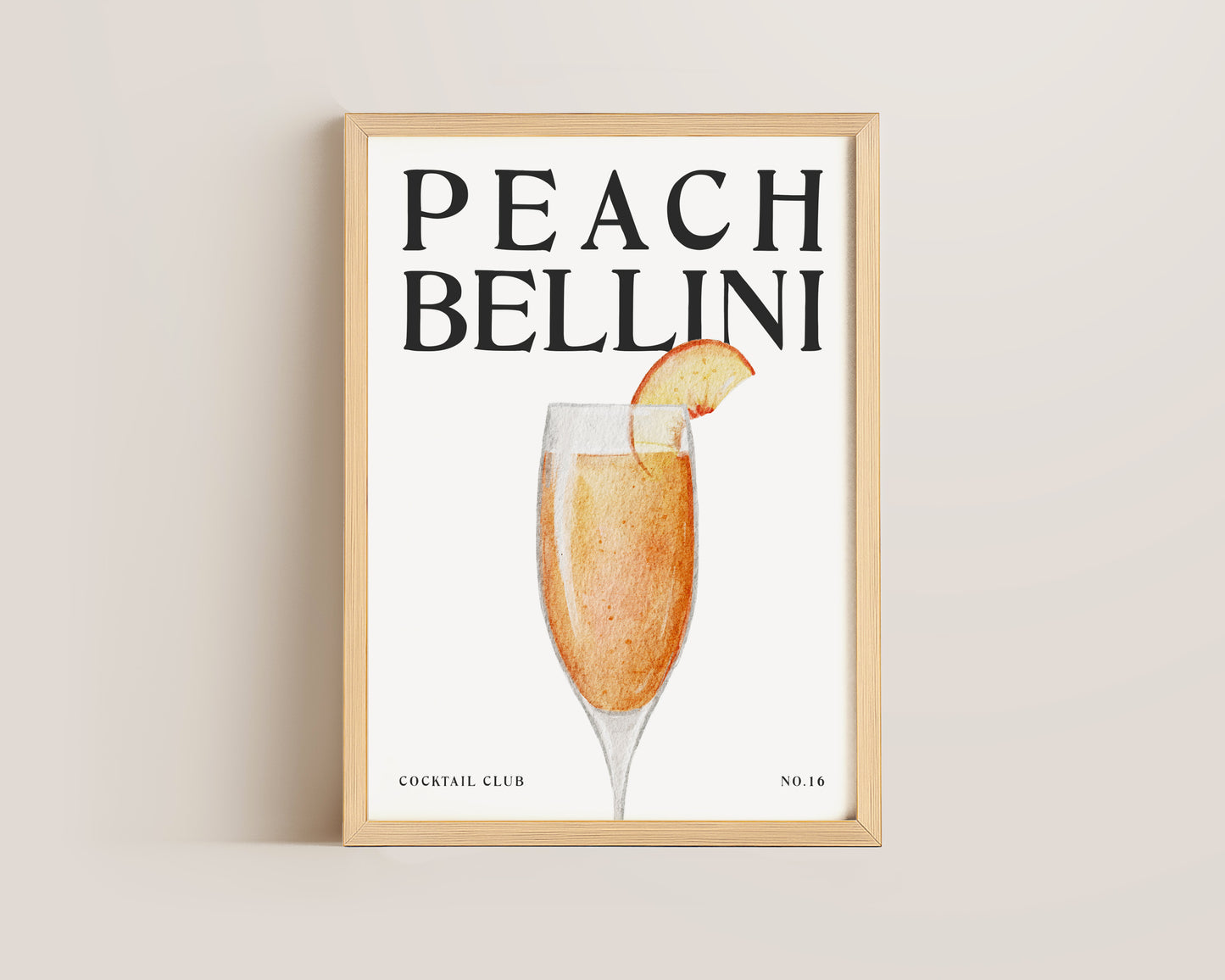 Peach Bellini Cocktail Print