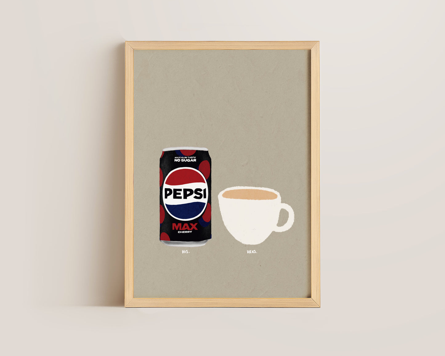 Pepsi Max Cherry & Cup Of Tea Print