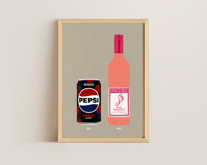 Pepsi Max Cherry & Pink Moscato Print
