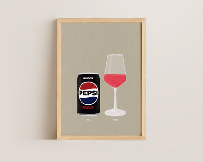 Pepsi Max & Rose Print