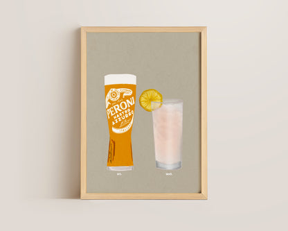Peroni & Archers & Lemonade Print