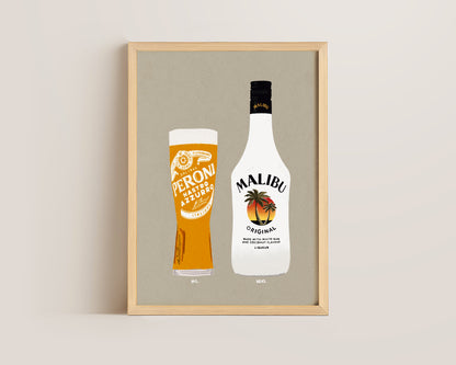 Peroni & Malibu Print