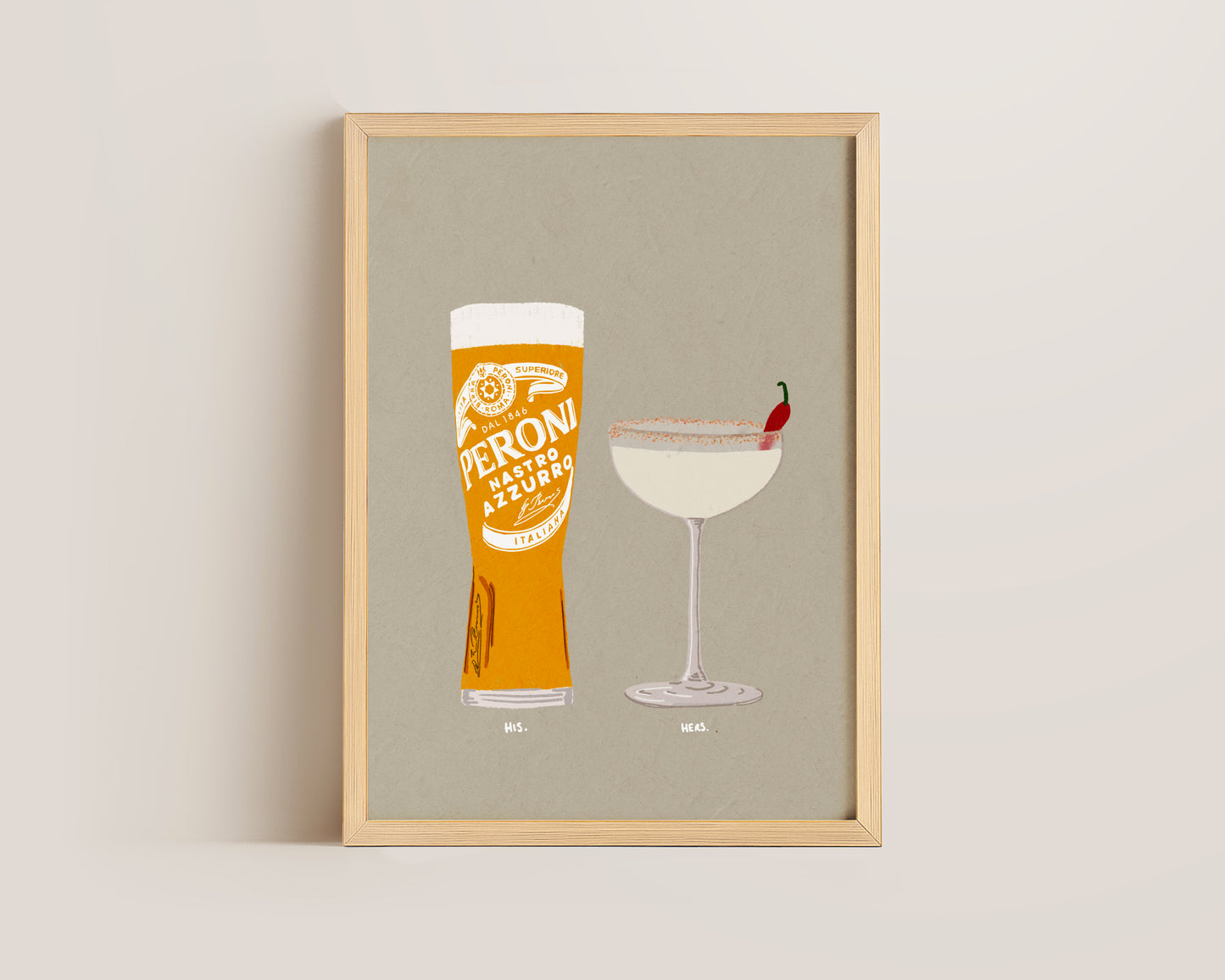 Peroni & Spicy Marg Print