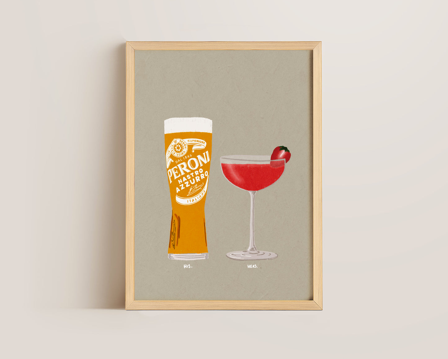 Peroni & Strawberry Daiquiri Print