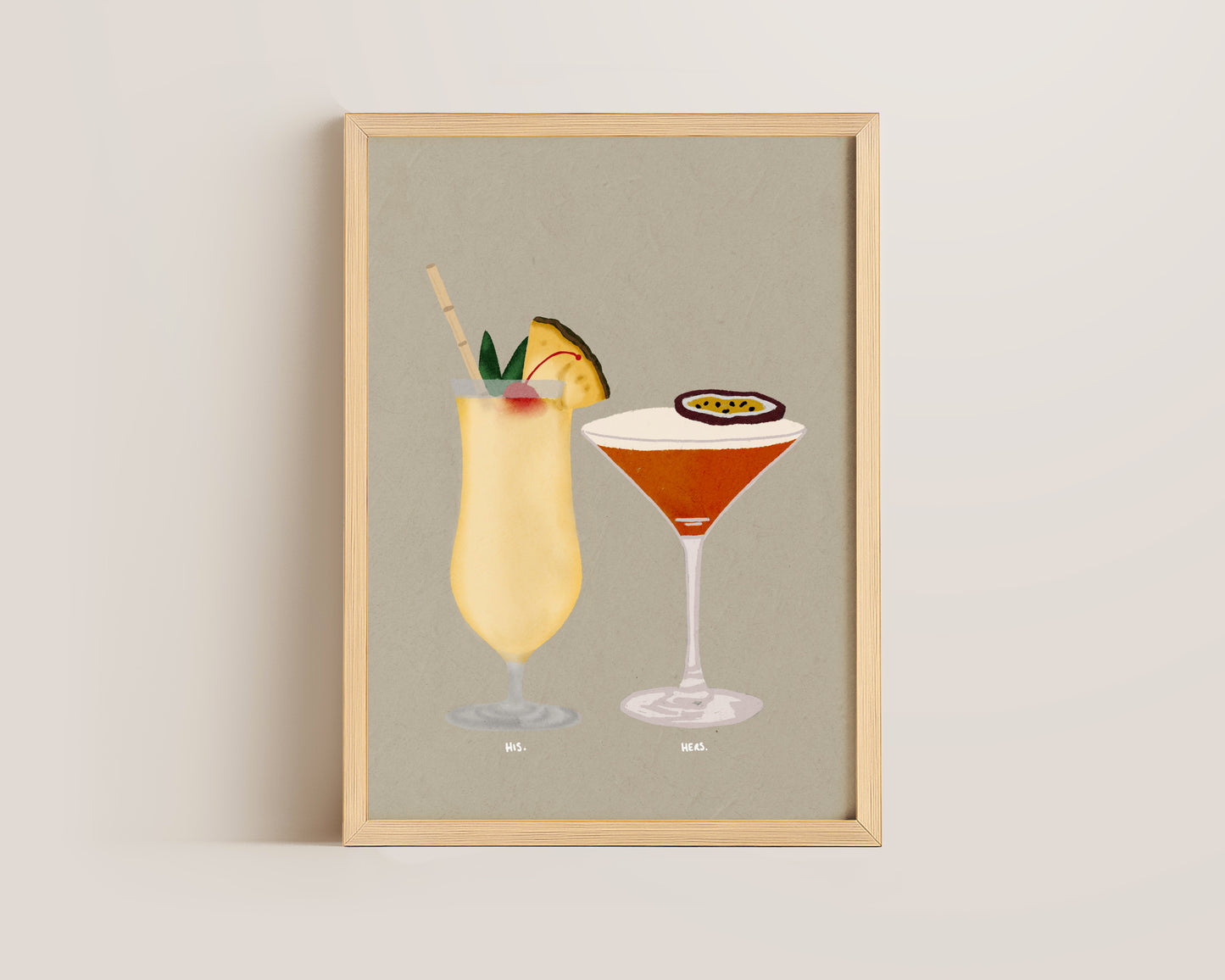 Pina Colada & Pornstar Martini Print