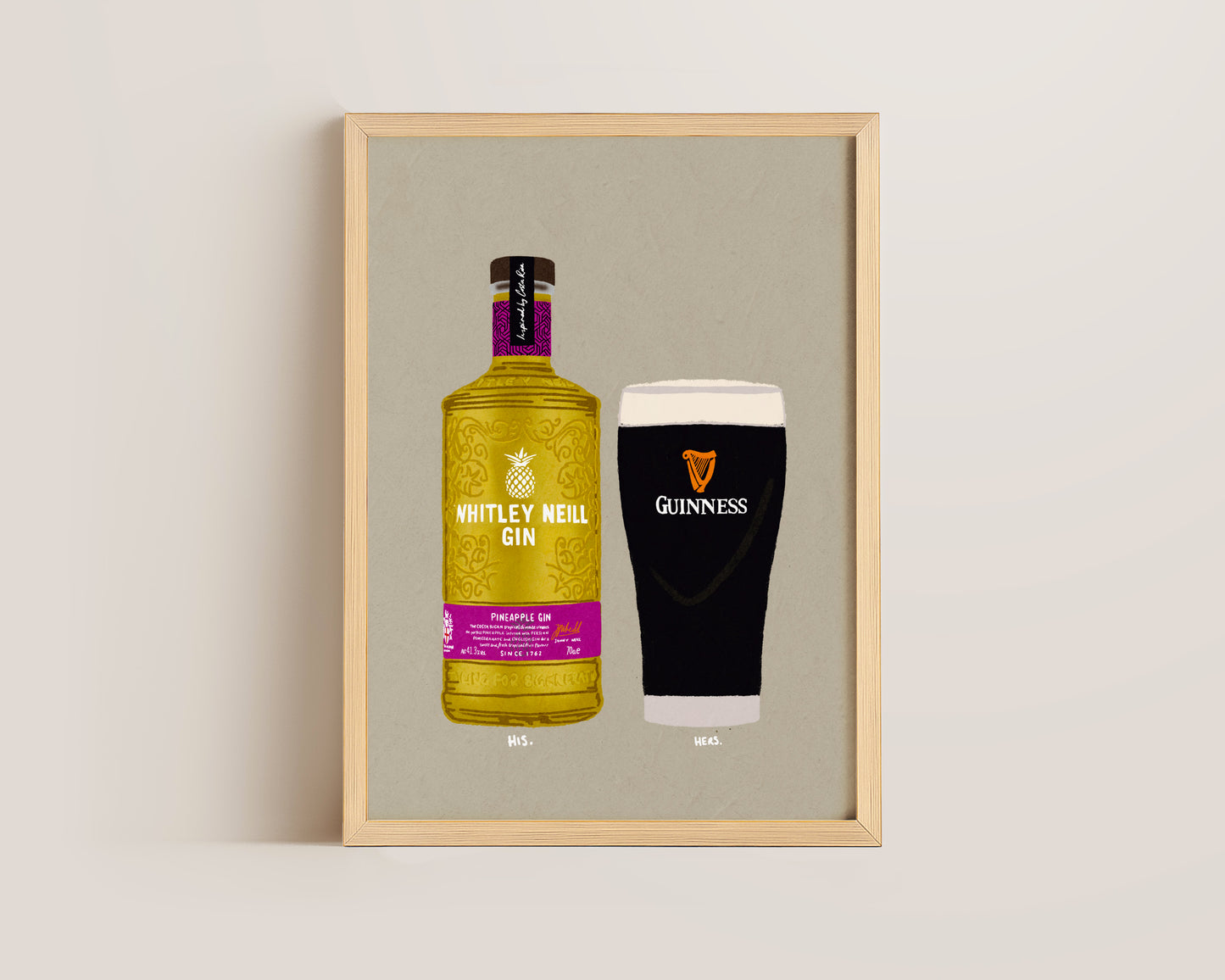 Whitley Neill Pineapple & Guinness Print