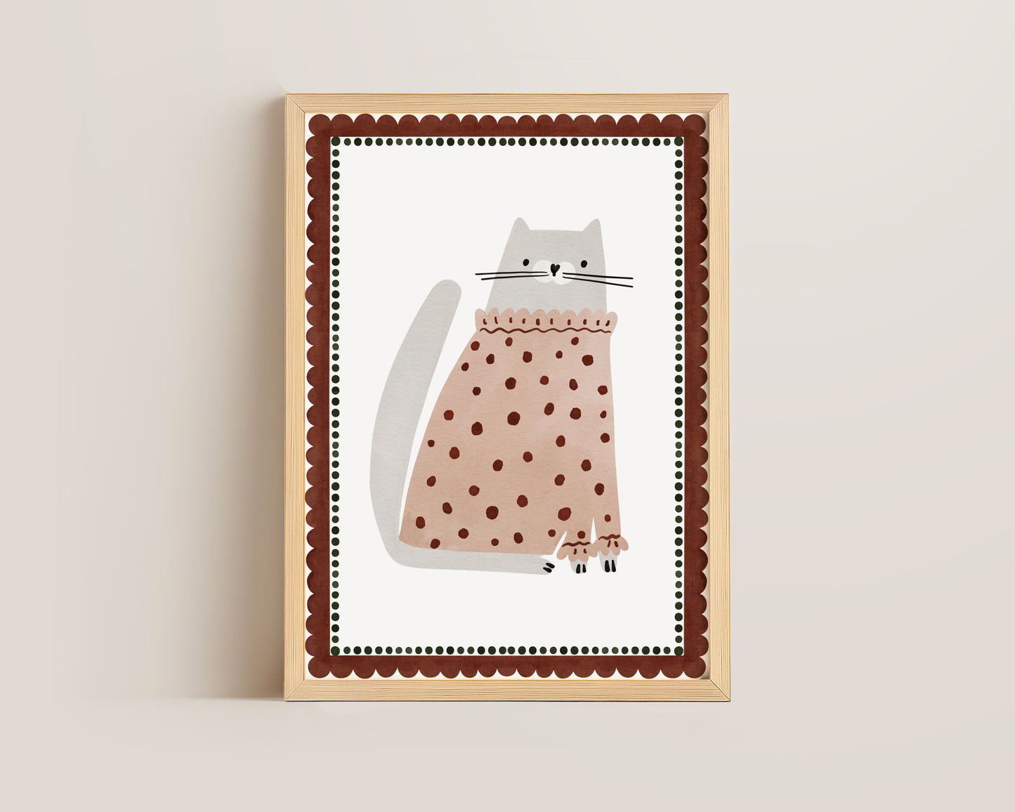Pink Cat Print