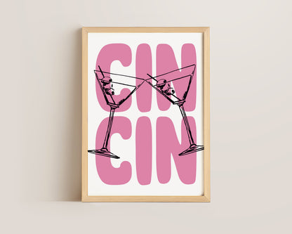 Cin Cin Pink Print