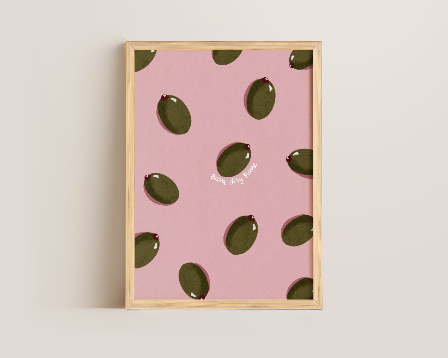 Pink Olive Wall Art Print