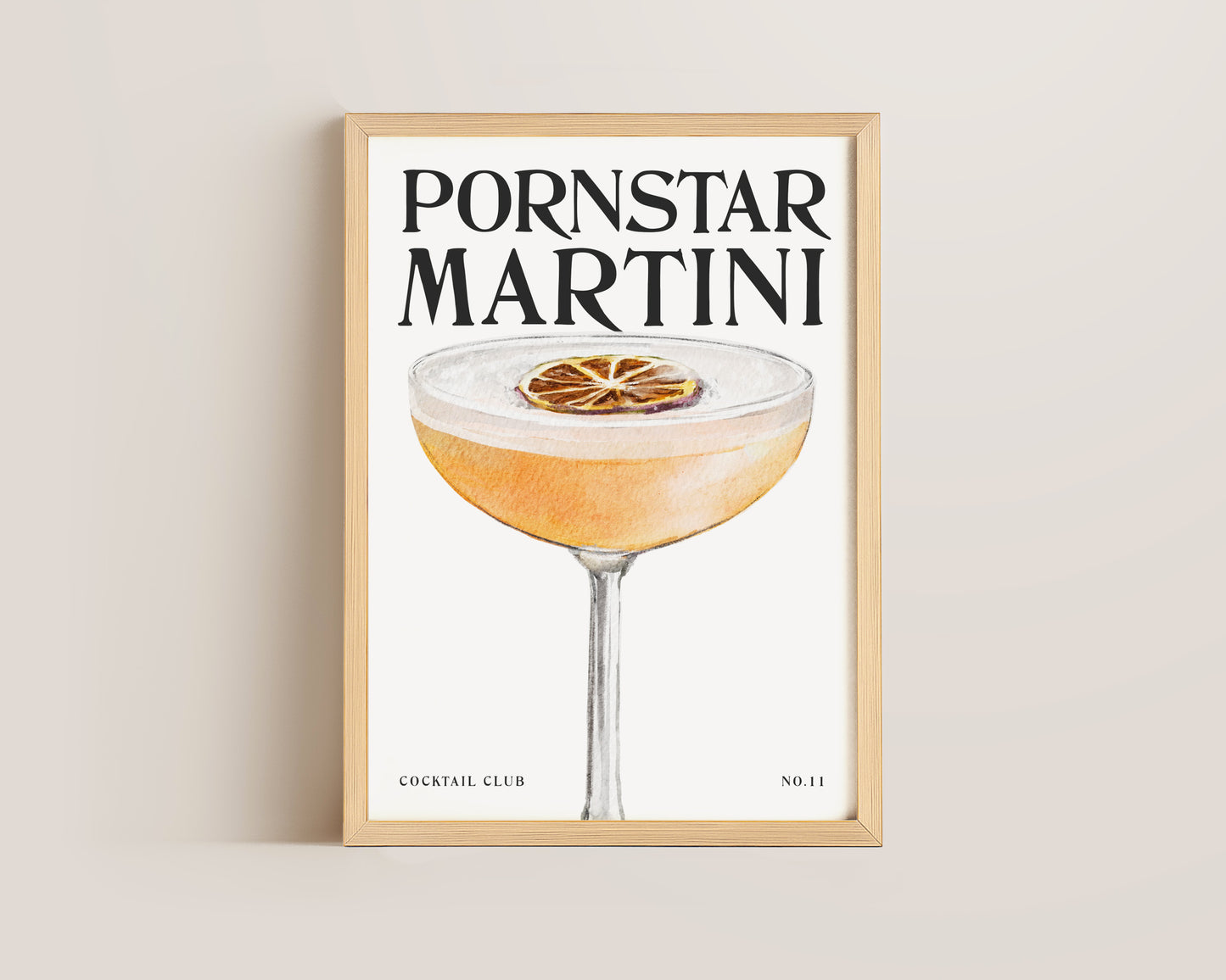 Pornstar Martini Cocktail Print