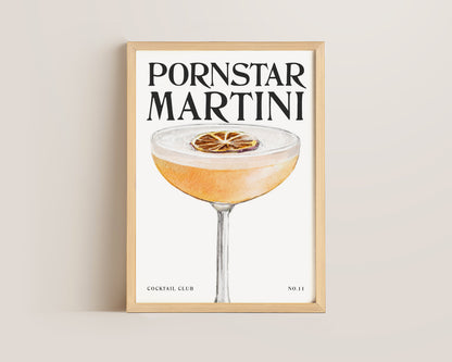 Pornstar Martini Cocktail Print