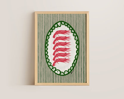 Prawn Platter Print