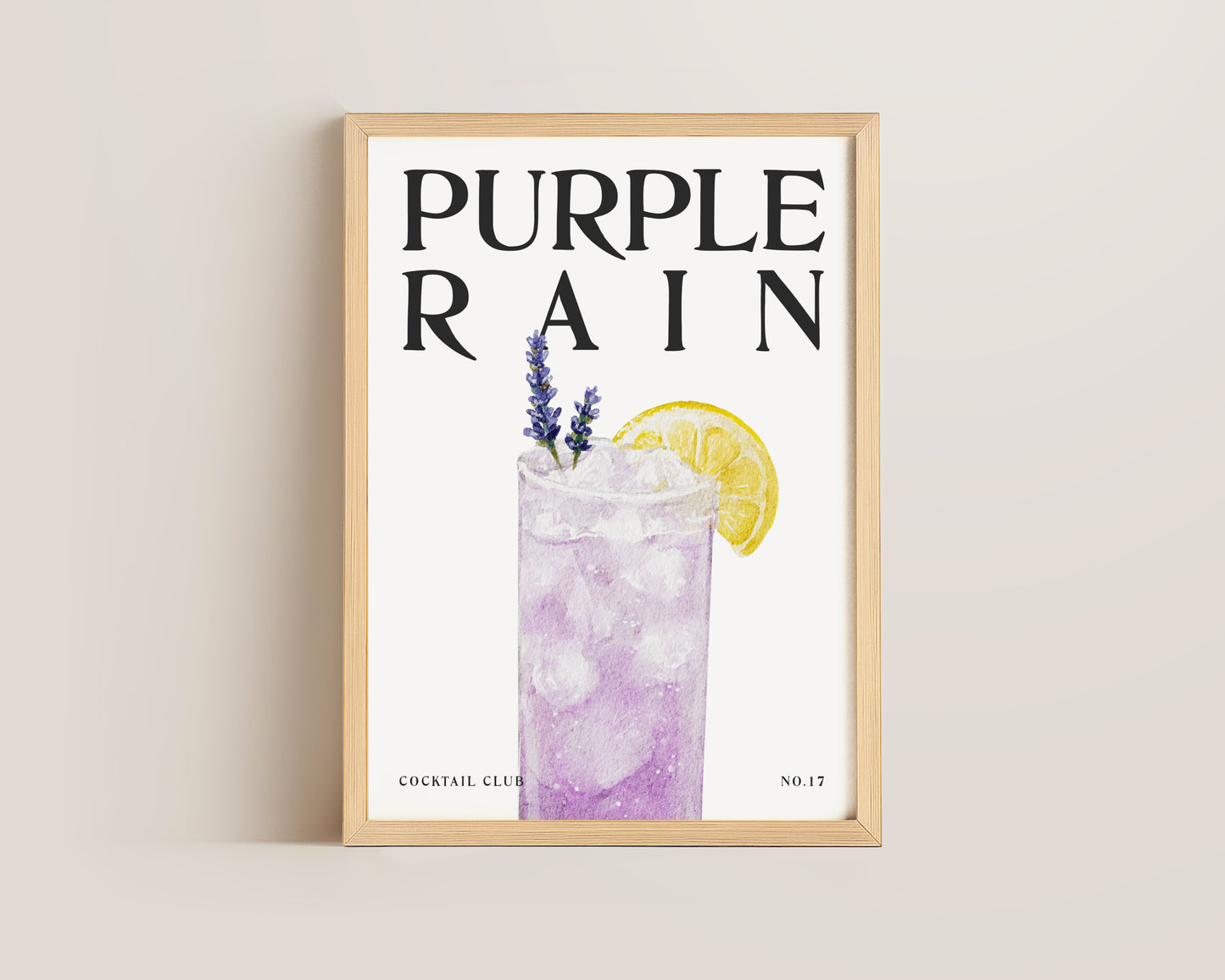 Purple Rain Cocktail Print
