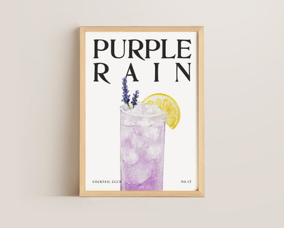 Purple Rain Cocktail Print
