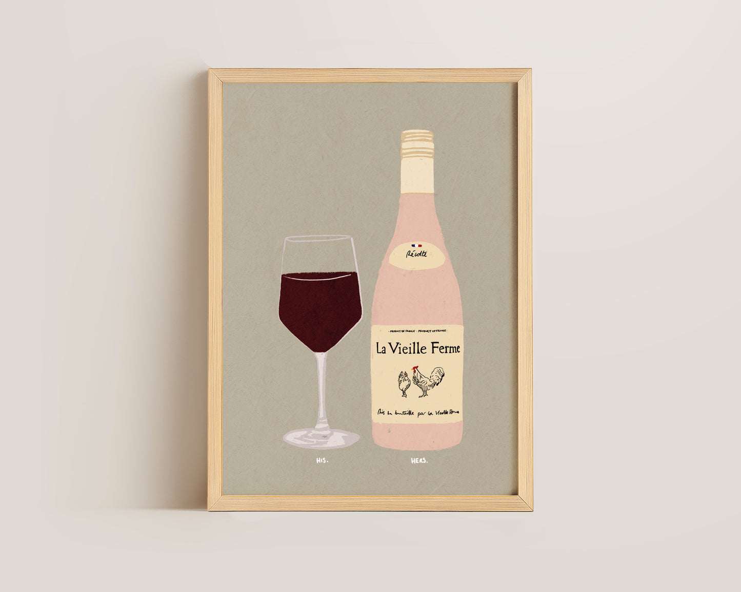 Red Wine & Chicken Wine Print