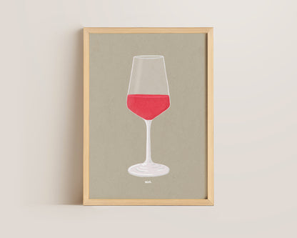 Glass Of Rose Print