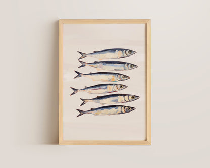 Blush Pink Sardines Print