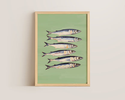Green Sardines Print