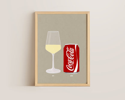 White Wine & Coke Print