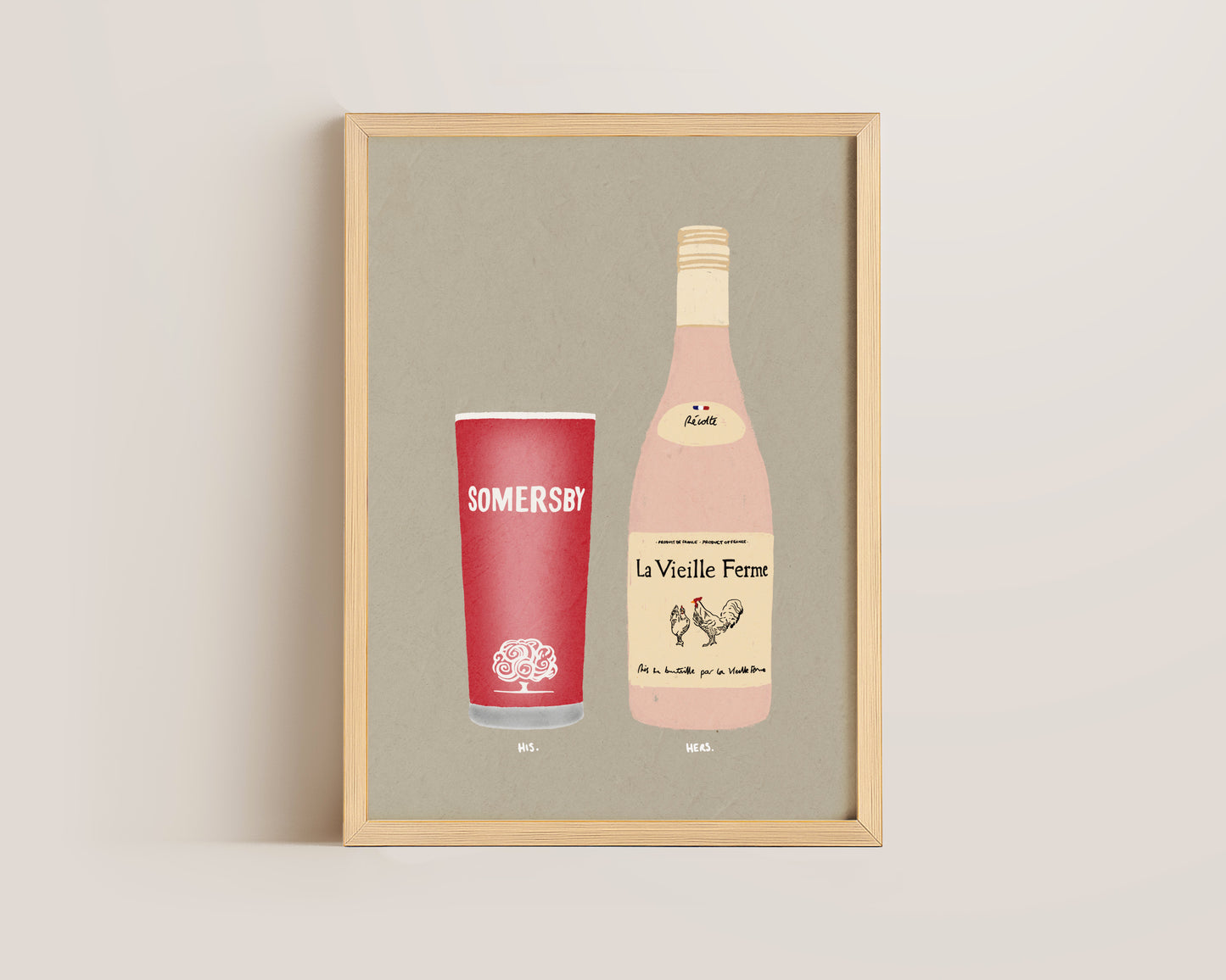 Somersby & Chicken Wine Print