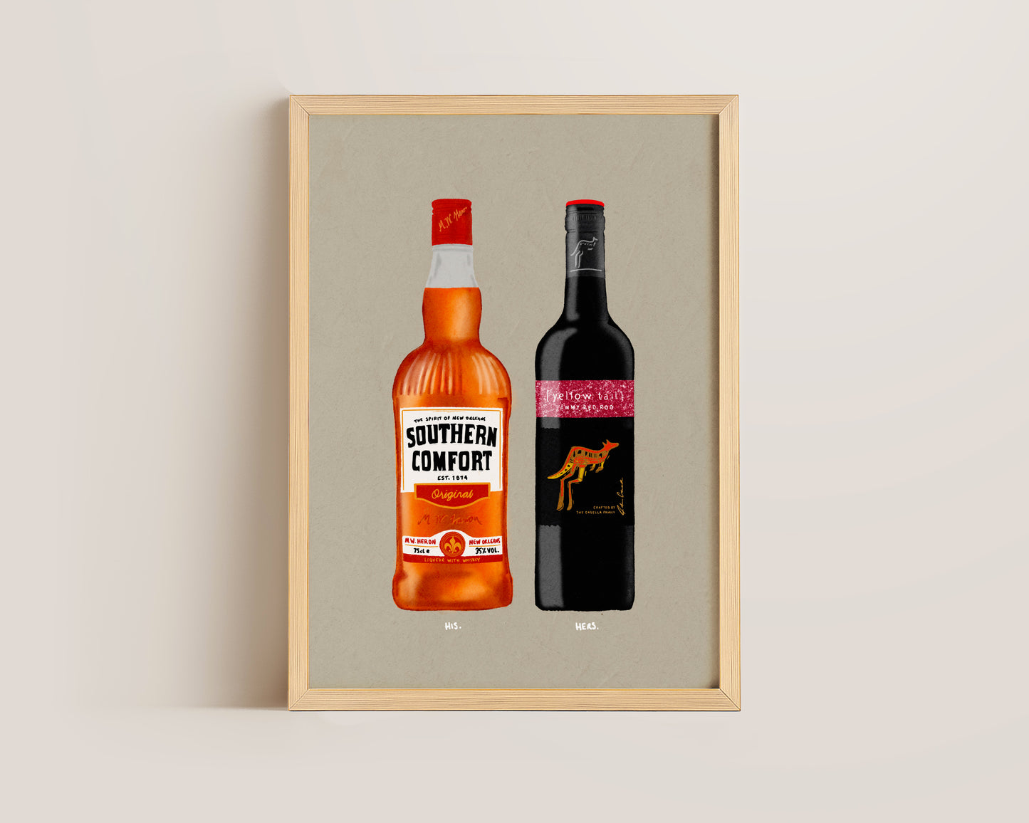 Southern Comfort & Jammy Red Roo Print