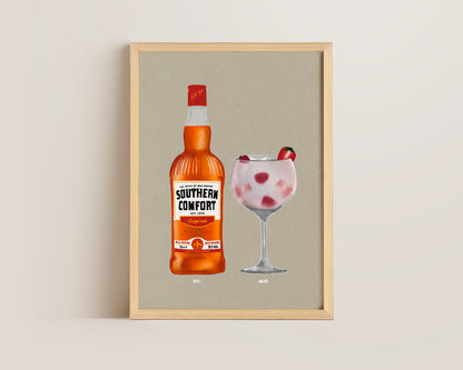 Southern Comfort & Pink Gin Print